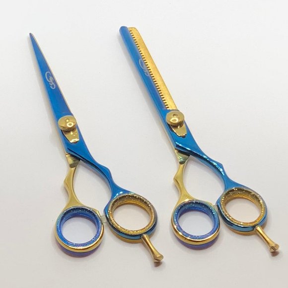 Barber Shear Pair Japanese Steel - Picture 2 of 4